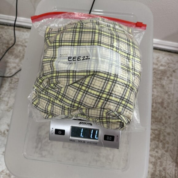 Topshop Blazer Womens US 2 Beige Neon Yellow Plaid Two Button Lined 17B17MULT - Picture 12 of 12